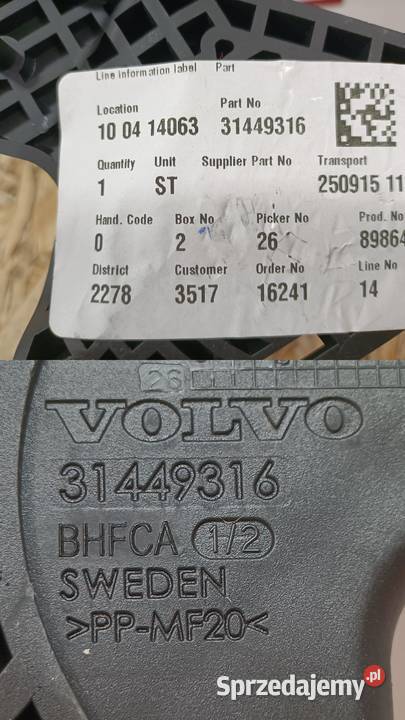 VOLVO XC90 XC60 S90 V90 V60 WSPORNIK MOCOWANIE wielkopolskie