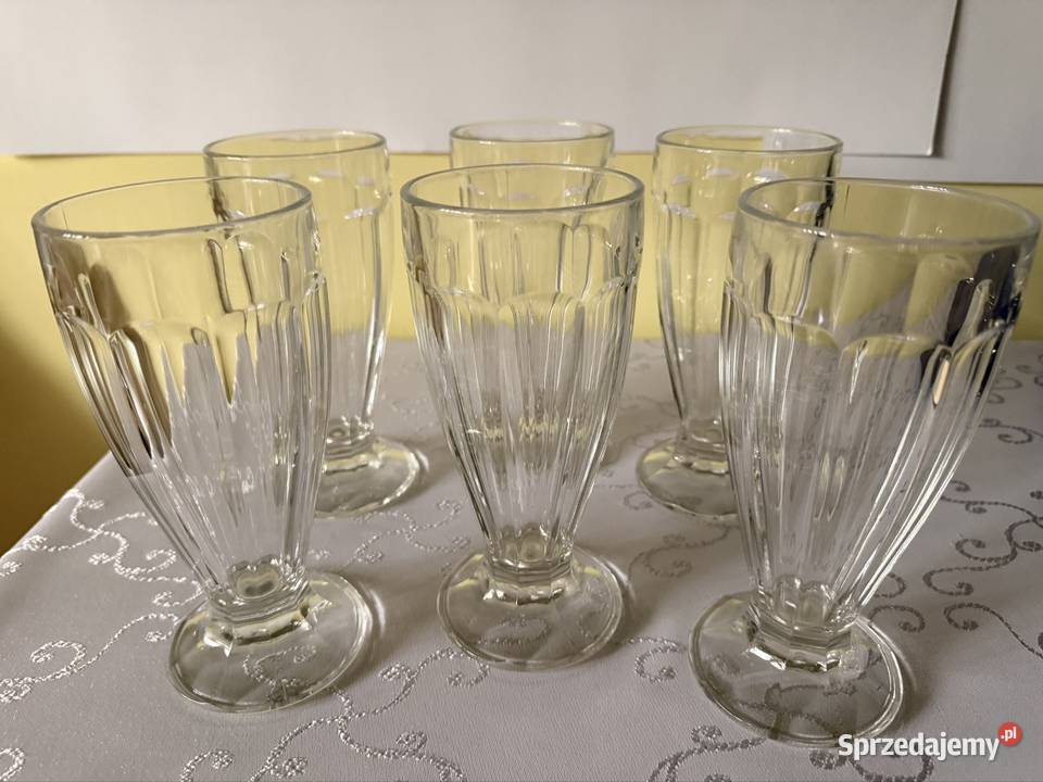Szklanki Pucharki Lody Desery 300 ml Vintage śląskie