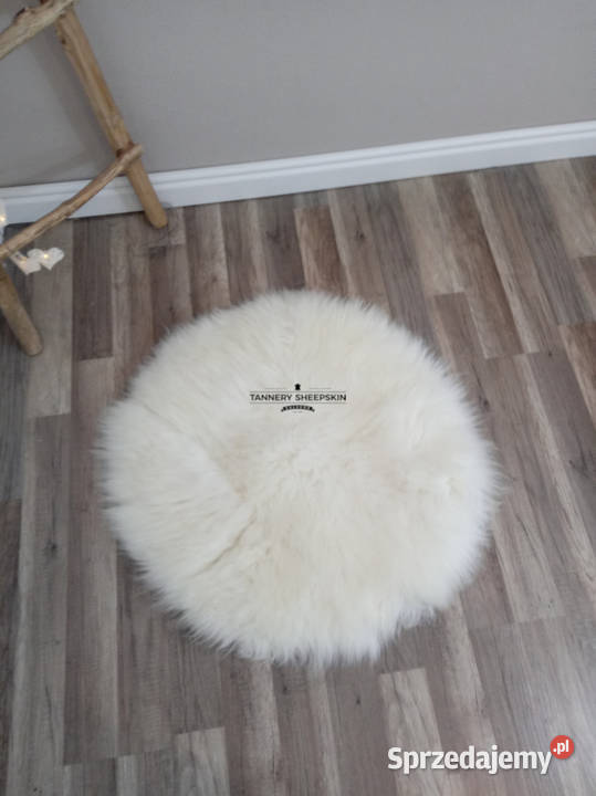 Dywanik Koło 70 Naturalna Skóra Owcza 4 Kolory Dekoracje i ozdoby Szaflary