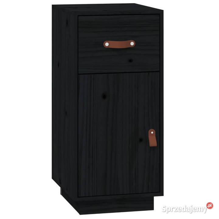 Szafka czarna 34x40x75 lite drewno sosnowe Warszawa