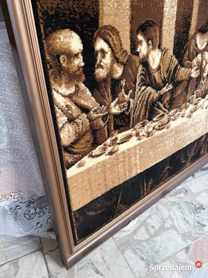 Duża makata na ścianę Ostatnia Wieczerza w ramie Nowy Targ