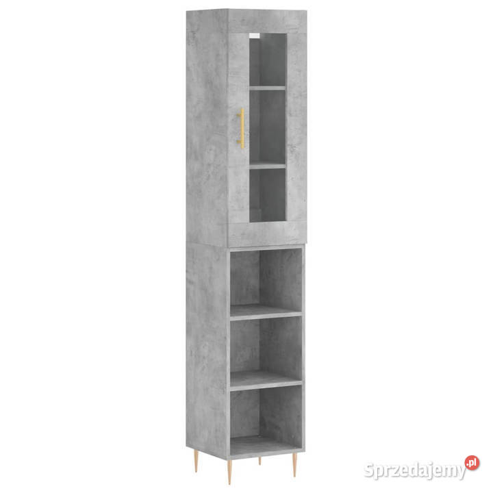 Wysoka szafka szarość betonu 345x34x180 mazowieckie sprzedam