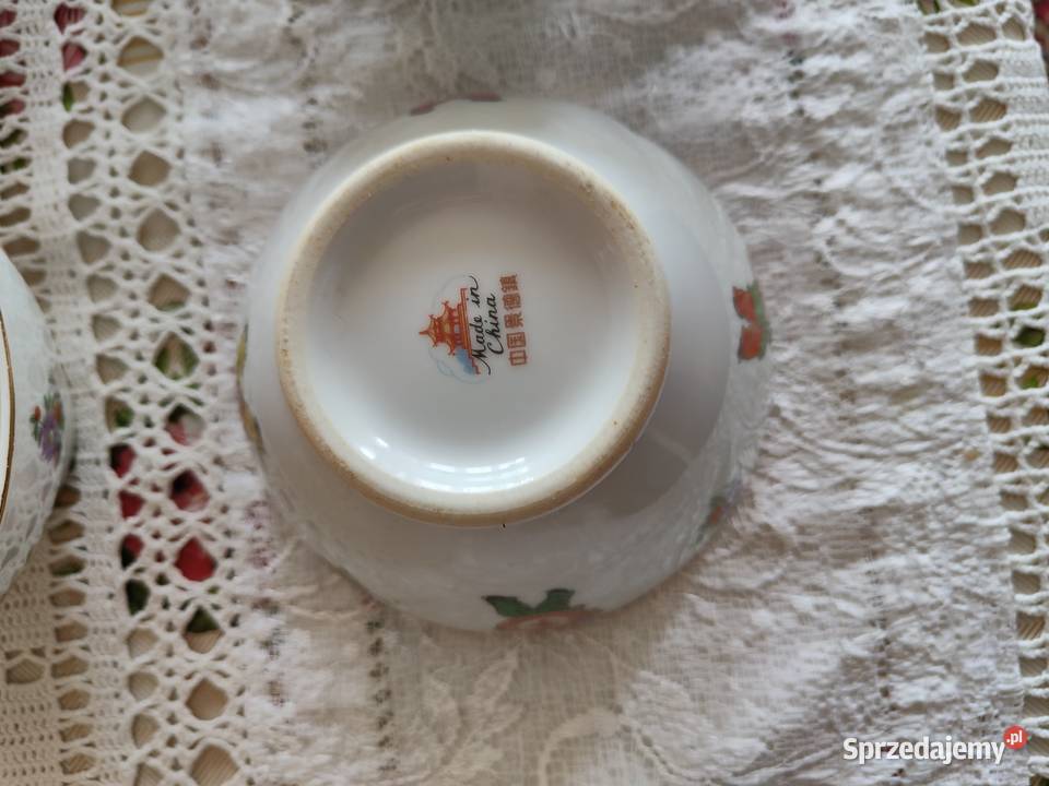 Vintage PRL Chińskie porcelanowe miski do ryżu Lublin