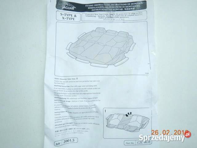 OSŁONA TAPICERKA KANAPY TYŁ JAGUAR XTYPE 0208