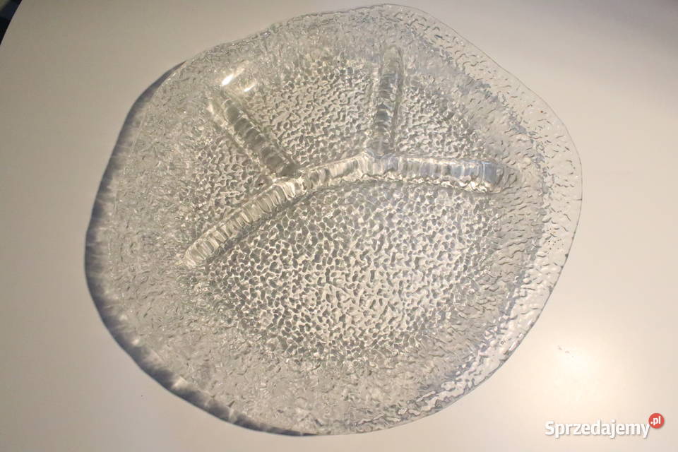 Talerz patera dzielona Sahara PRL przezroczysty Wrocław sprzedam