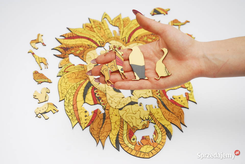 Puzzle Drewniane Premium EKO Układanka LEW Łódź