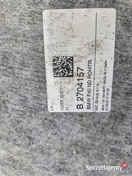 BMW 1 F40 SUFIT PODSUFITKA SZARA EVEREST GRAU osobowe sprzedam