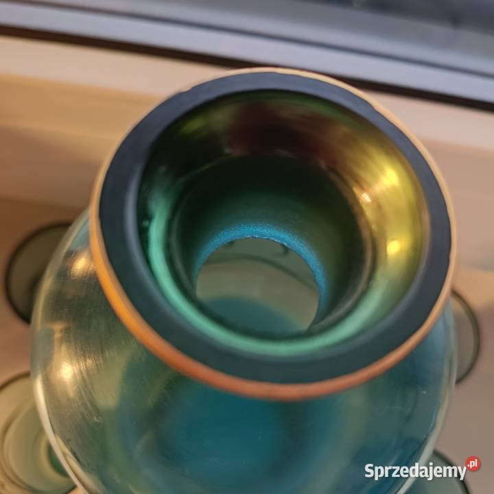 Karafka i kieliszki bohemia szkło manganowe Gryfino