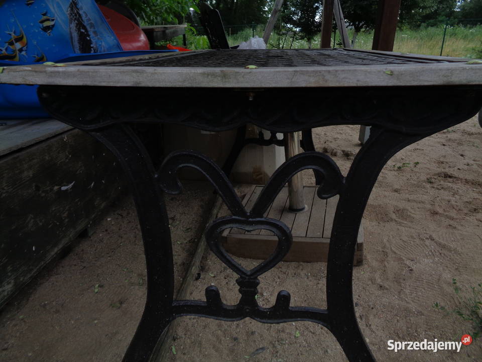 Stół i ławka żeliwodrewno dolnośląskie
