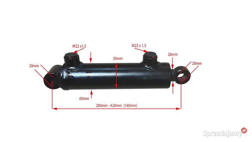 Siłownik Hydrauliczny SMT1 50x28 SKOK 140 Części zamienne Solec Kujawski sprzedam