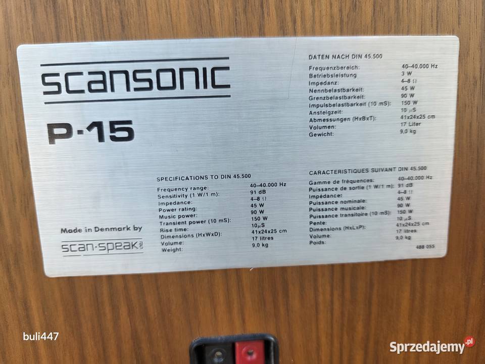 kolumny scansonic b15 by scan speak vintage Chełm Śląski