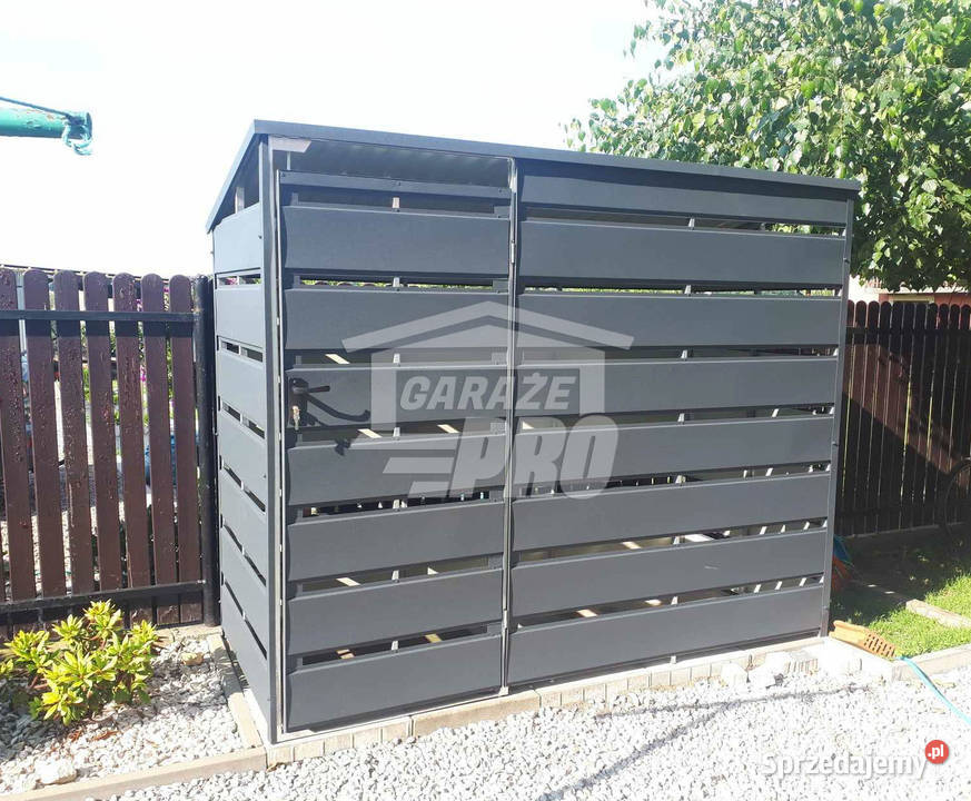 Wiata śmietnikowa spad tył 25x06m Antracyt Pozostałe Białogard