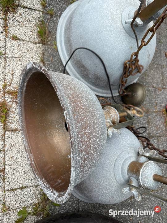 3 stare lampy industrialne wielkie solidne z Dom i Ogród Długopole-Zdrój sprzedam