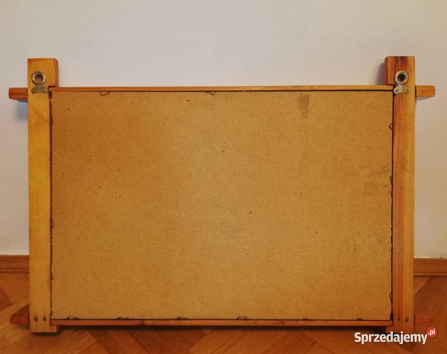 Lustro łazienkowe w drewnianej sosnowej ramie z Lustra Warszawa