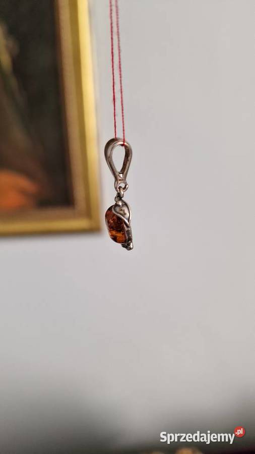Zawieszka srebrna z bursztynem srebrne Skierniewice sprzedam