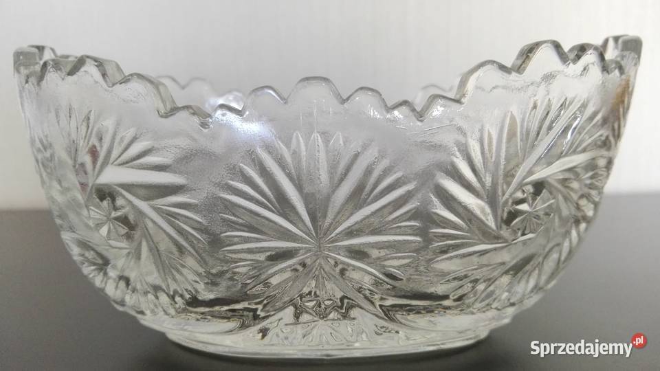 Gondolka stare szkło PRL huta Hortensja Warpechy Stare