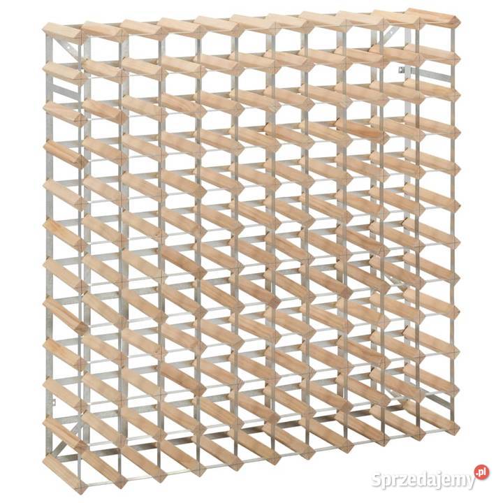 vidaXL Stojak na 120 butelek wina lite drewno mazowieckie sprzedam