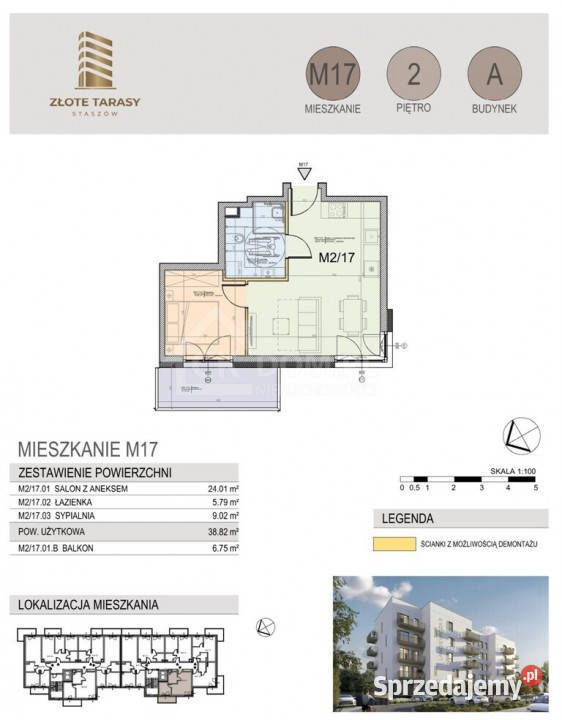 M16 2942 m 1 pokój balkon 2 piętro świętokrzyskie