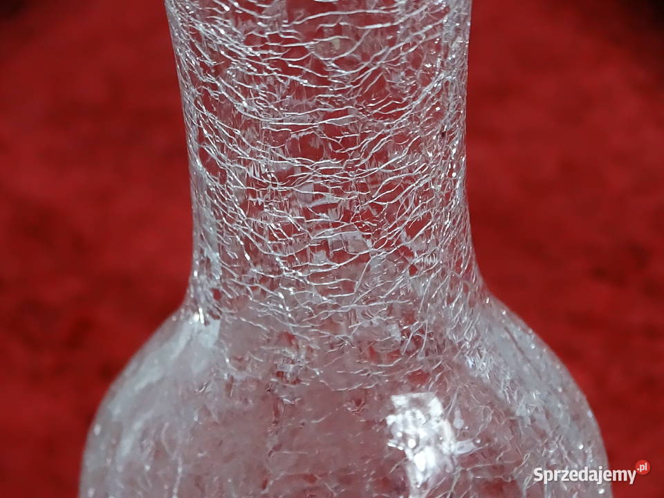 Stylowy Wazon z Efektem Mrożonego Szkła Crackle Biłgoraj