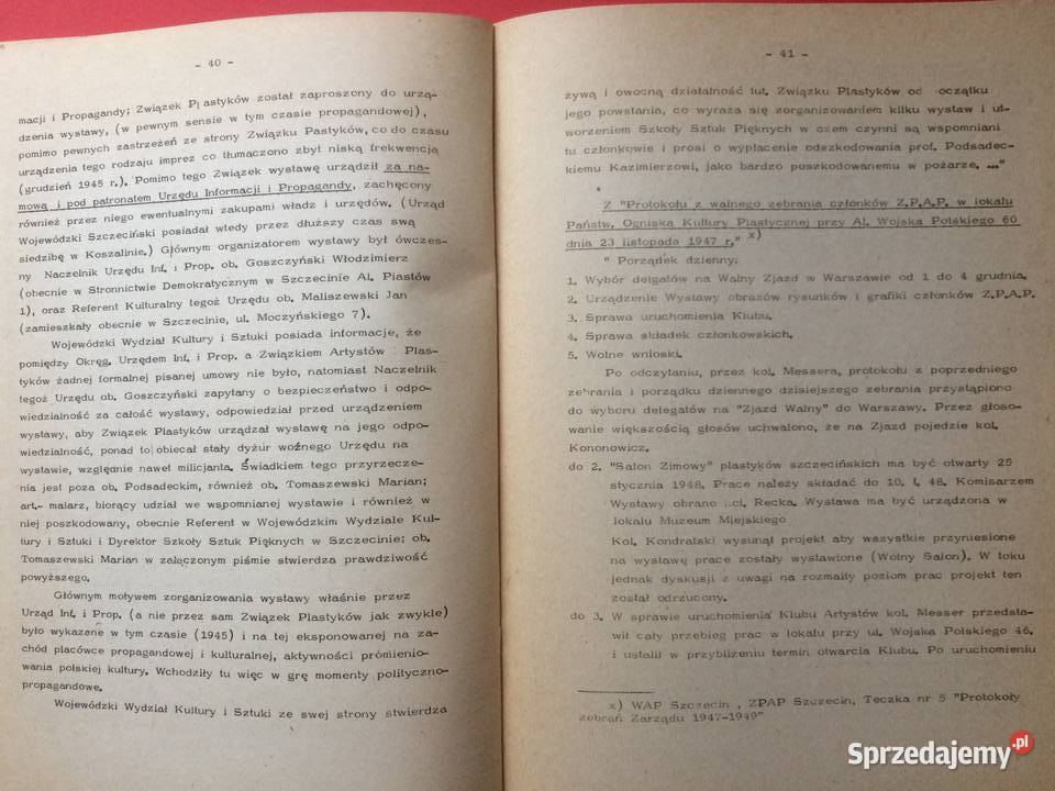 573 Pionierskie Lata Plastyki Szczecińskiej W Szczecin sprzedam