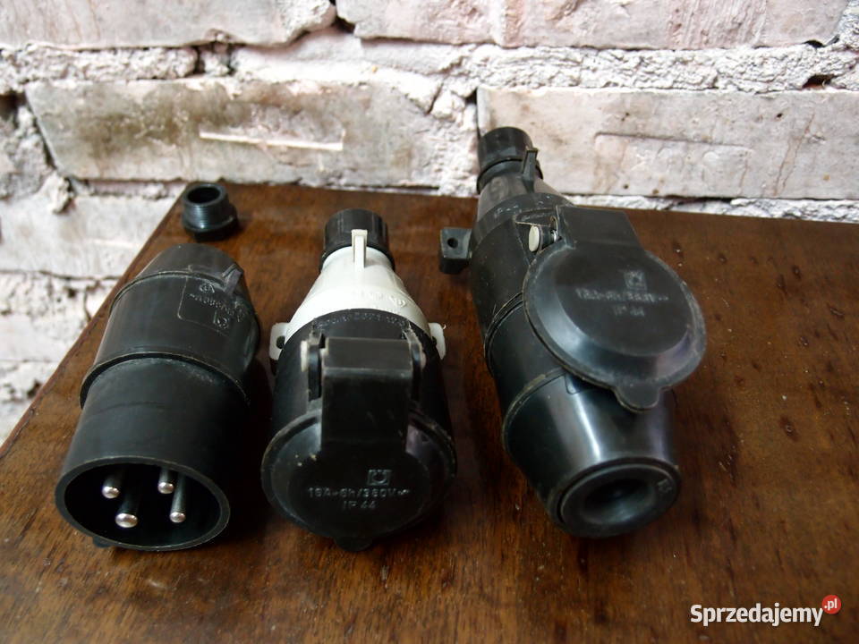 Złącze 3 fazowe siłowe zestaw gniazdo i wtyczka