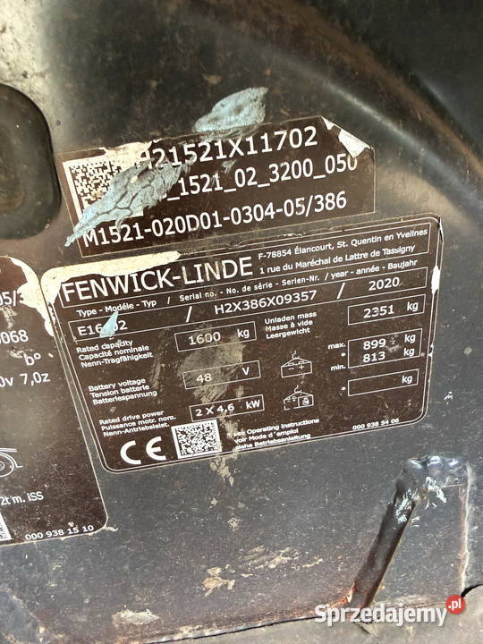 wózek widłowy elektryczny LINDE E16 EVO 2020r Działoszyn