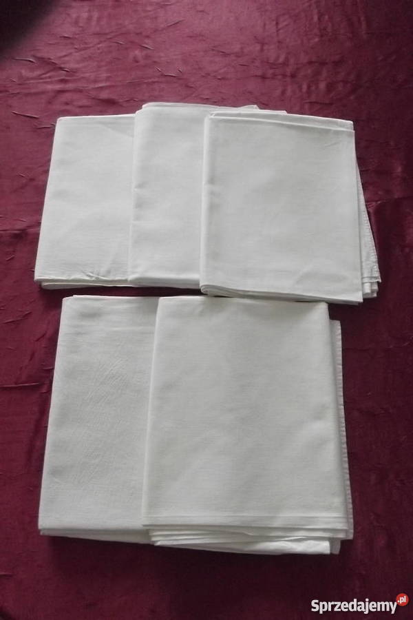 Prześcieradłoa płótno białe 7 sztuka