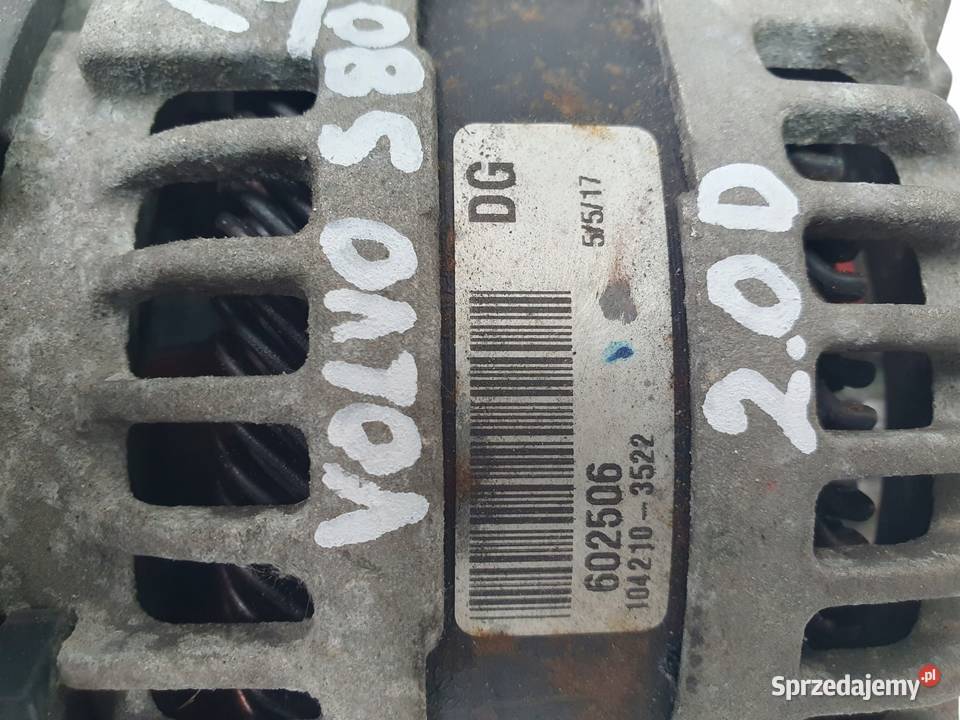 ALTERNATOR Volvo S60 II S80 II V70 III V60 20 D3 lubelskie Chełm sprzedam