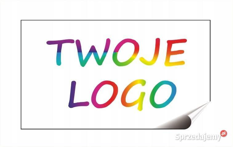 Okrągłe naklejki z Twoim napisem 100 50x29 mm sprzedam