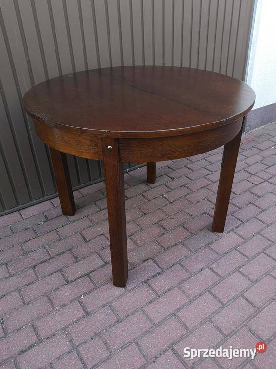 Stół ArtDeco Okrągły 100 Zgrabny Antyk Stary Swarzędz