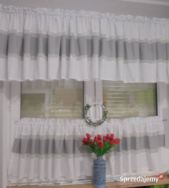 firanki komplety na okno zazdrostki SZYJEMY NA biały