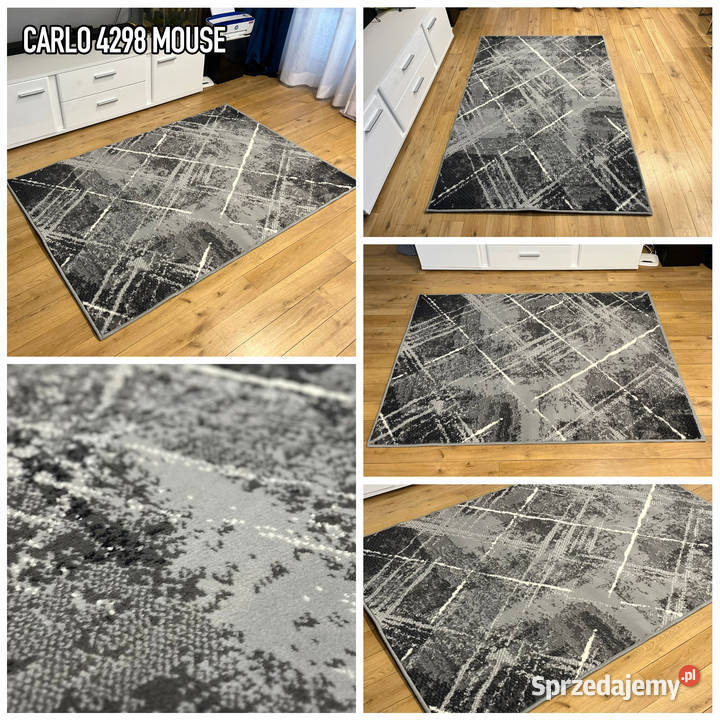 NOWOCZESNY DYWAN 120X170 CARLO 4298 MOUSE GĘSTE