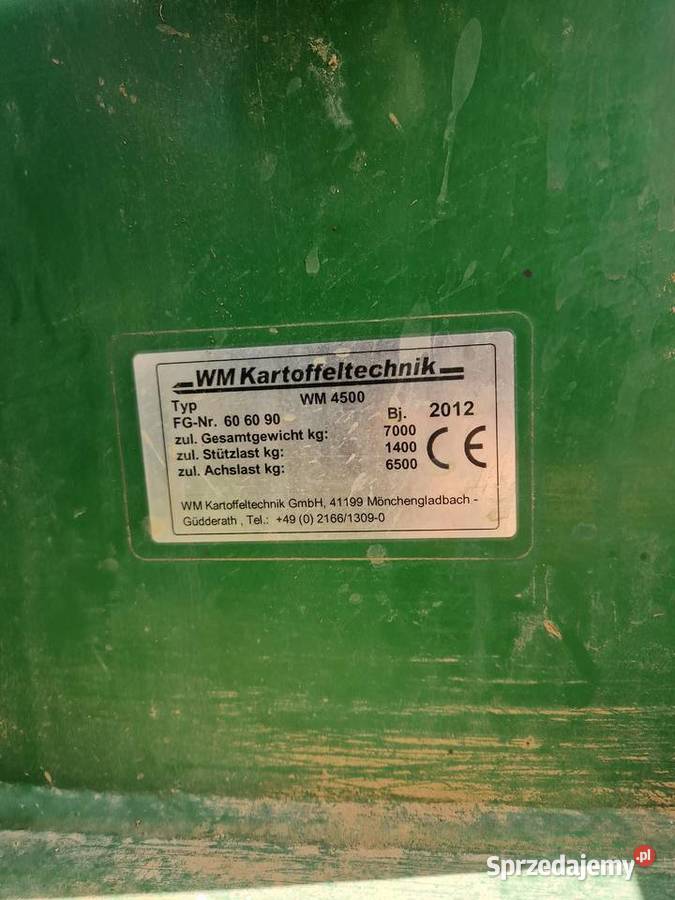 Kombajn ziemniaczany WM 4500 Wąbrzeźno