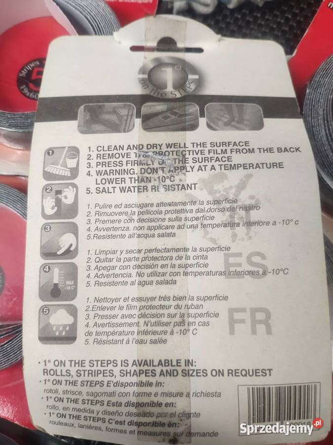 Paski antypoślizgowe taśma antypoślizgowa 19x60 śląskie Bielsko-Biała