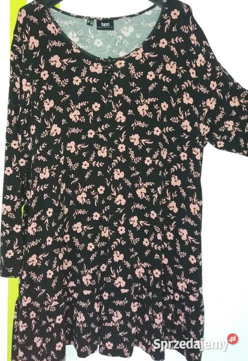 XXXL52 Nienoszona tunika z falbanką Bonprix czerwony śląskie Gliwice