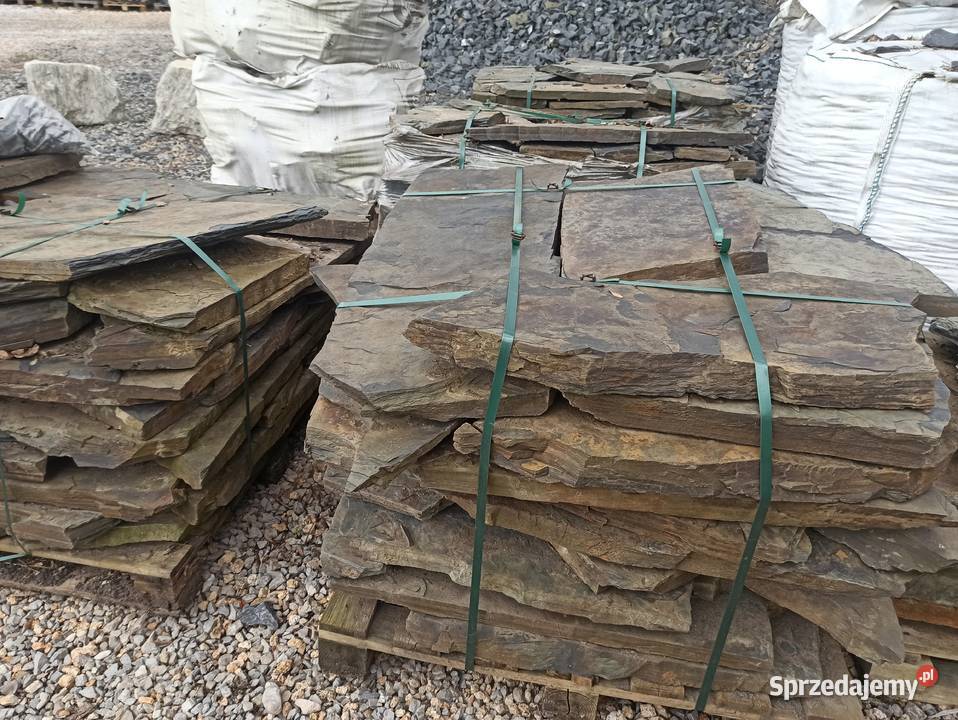 Łupek Ścieżkowy brazowoczarny ścieżka murek małopolskie Oświęcim