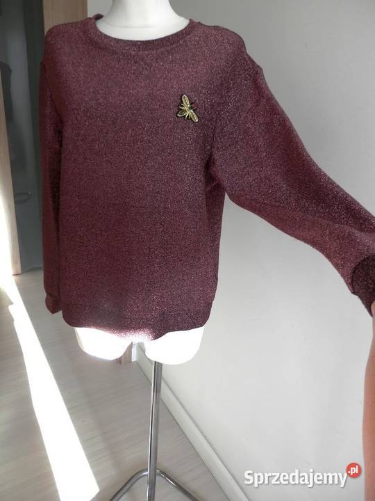 Bluza HM Bordowa Burgund z Brokatem i Broszką podlaskie Łomża