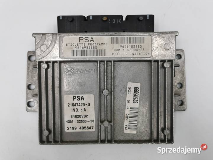 Sterownik Silnika Peugeot 307 14 KFW 9646988880 komputery Wyszków