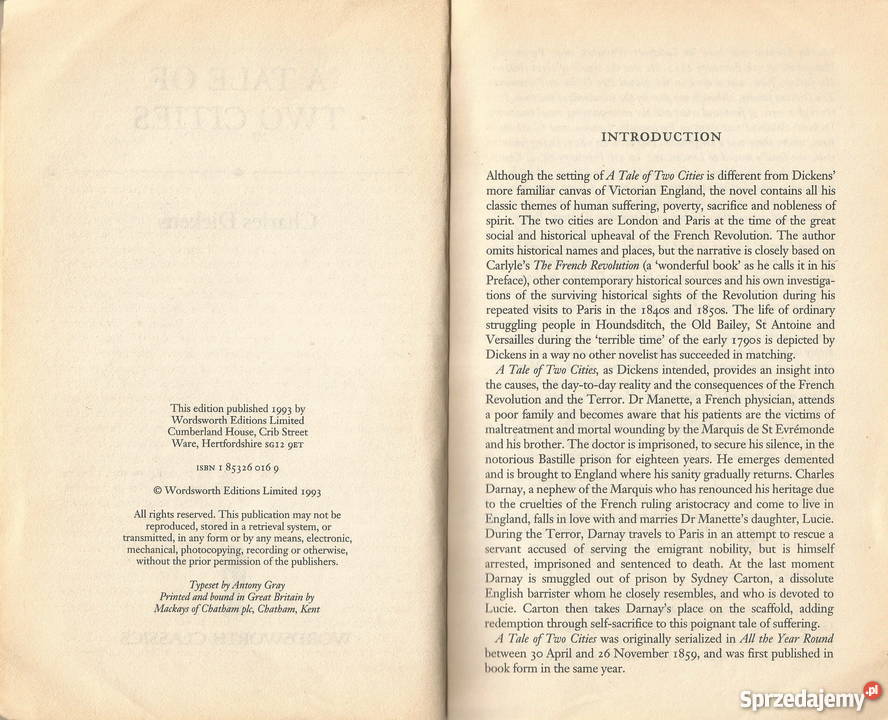A Tale of Two Cities Charles Dickens Wordsworth Pacanów