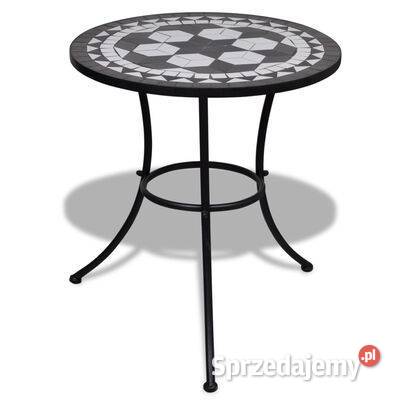 vidaXL Stolik bistro czarnobiały 60 mazowieckie Warszawa
