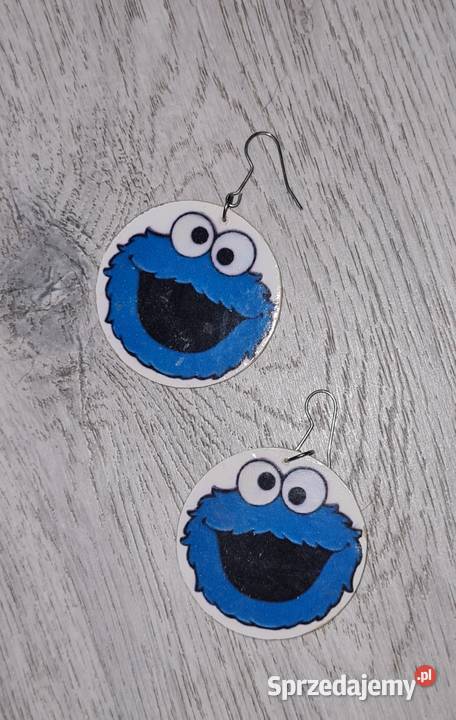 Kolczyki damskie Ciasteczkowy Potwór łódzkie sprzedam