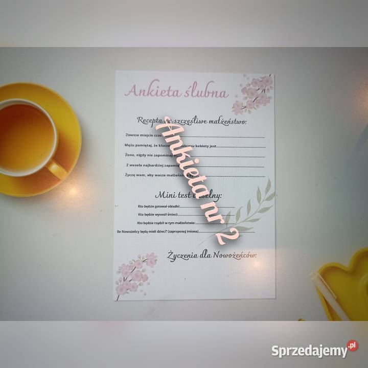 Ankieta weselna w pliku pdf mazowieckie Radom sprzedam