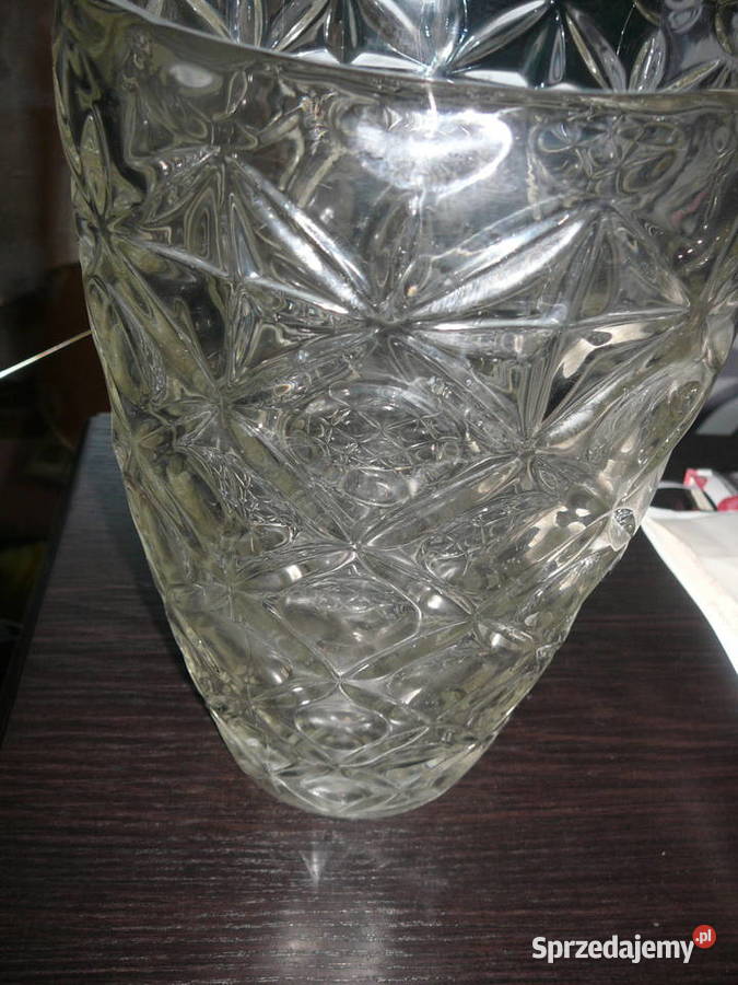 Duży wazon huta Hortensja lata PRL przezroczysty Ceramika i szkło Wrocław