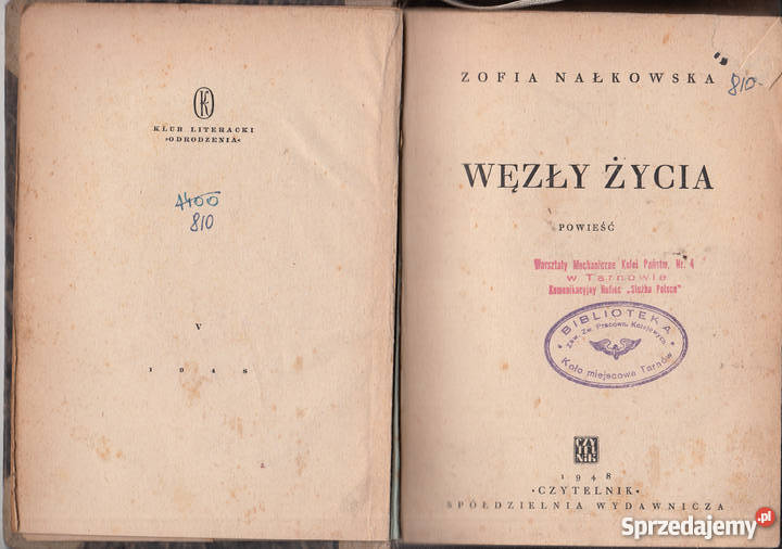 02074 WĘZŁY ŻYCIA ZOFIA NAŁKOWSKA