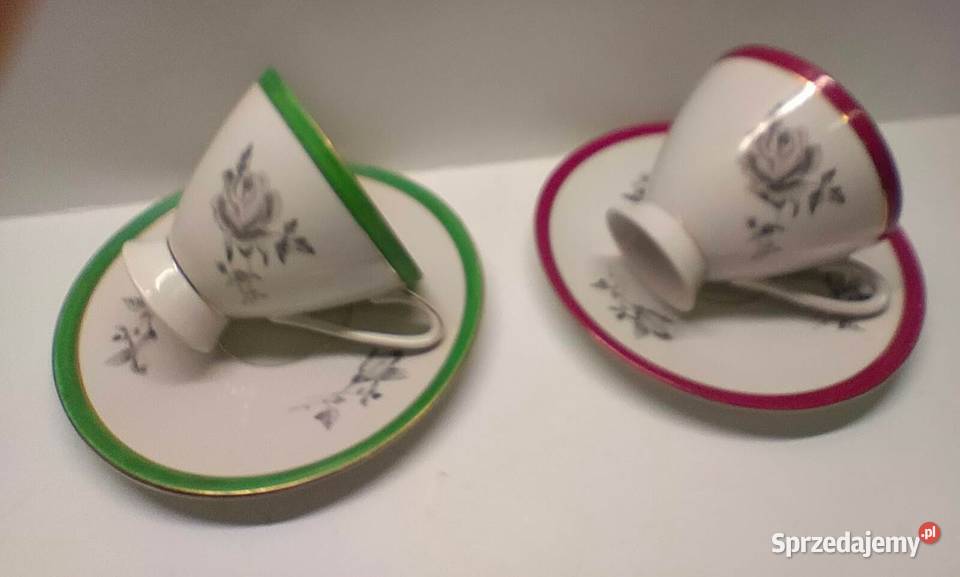 Śląska porcelana zestaw kawa dwojga Wałbrzych wielkopolskie Gniezno