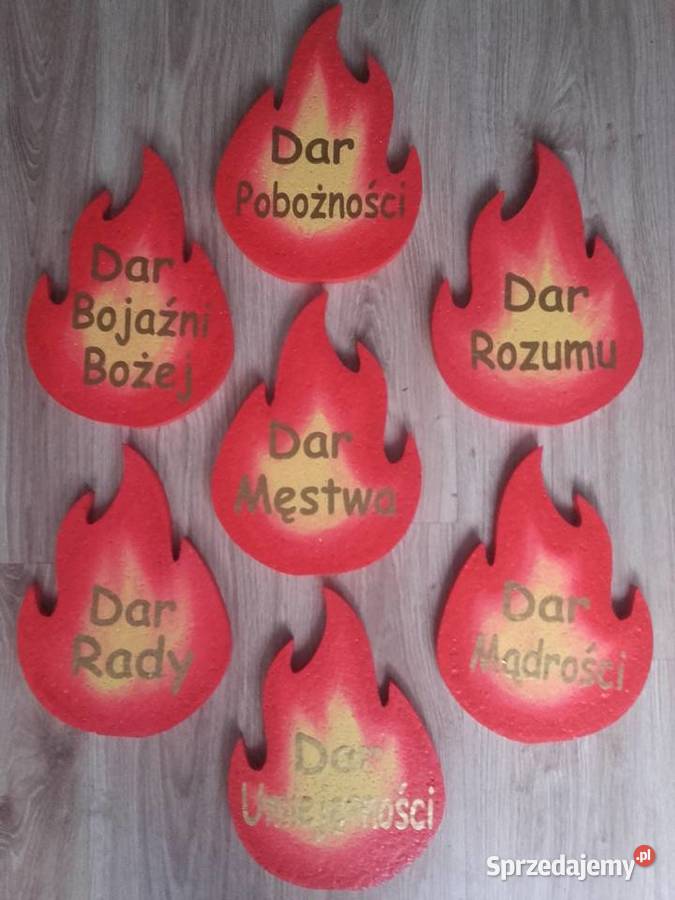 7 płomieni Dary Ducha Św lampki led dekoracja Dom i Ogród Dobrzyca