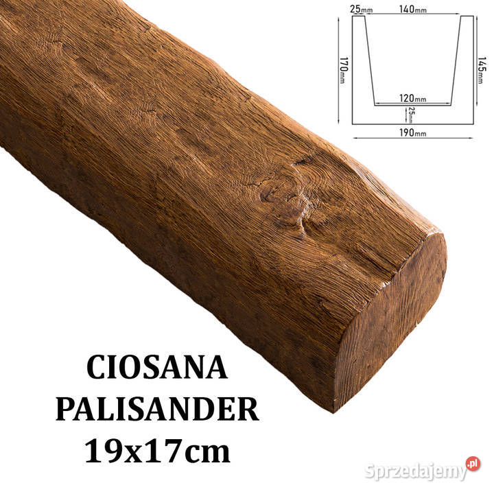Belka Rustykalna Ciosana 19x17 Palisander małopolskie Gdów sprzedam