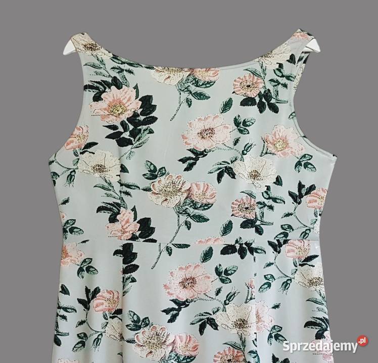 Damska sukienka letnia zielona kwiatowa na Chrzanów