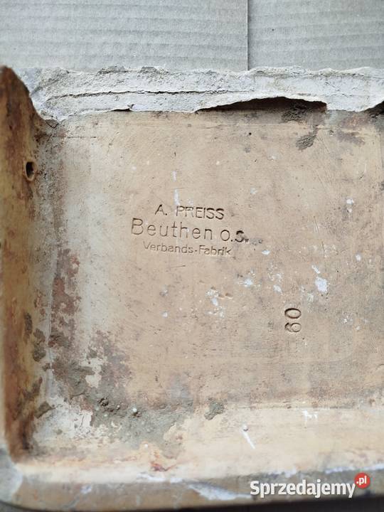 Kafel Piecowy Zielony Zabytkowy A PREISS Beuthen Laski