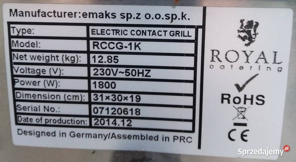 Kontakt grill 78224 Warszawa
